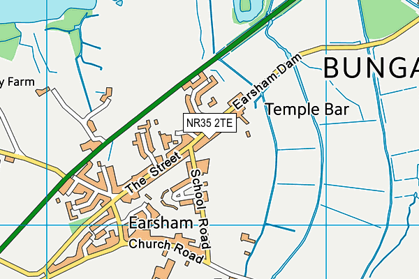 NR35 2TE map - OS VectorMap District (Ordnance Survey)