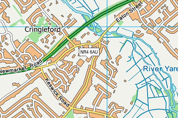 NR4 6AU map - OS VectorMap District (Ordnance Survey) NR4 6AU map - OS VectorMap District (Ordnance Survey)