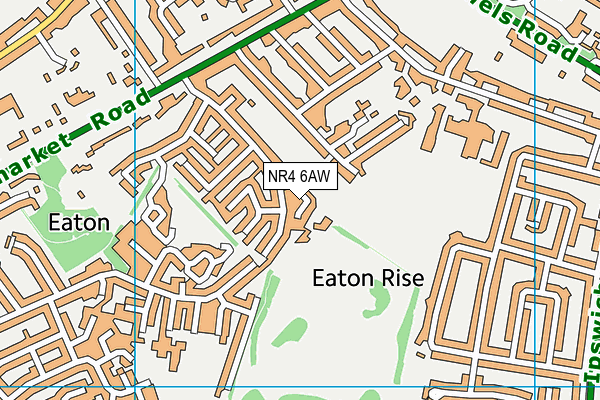 NR4 6AW map - OS VectorMap District (Ordnance Survey) NR4 6AW map - OS VectorMap District (Ordnance Survey)