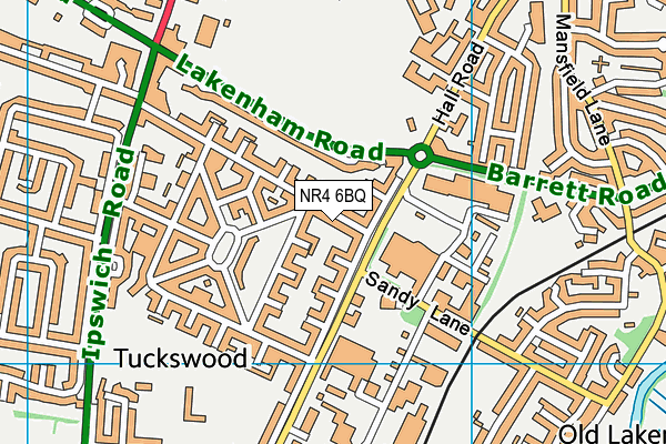 NR4 6BQ map - OS VectorMap District (Ordnance Survey) NR4 6BQ map - OS VectorMap District (Ordnance Survey)