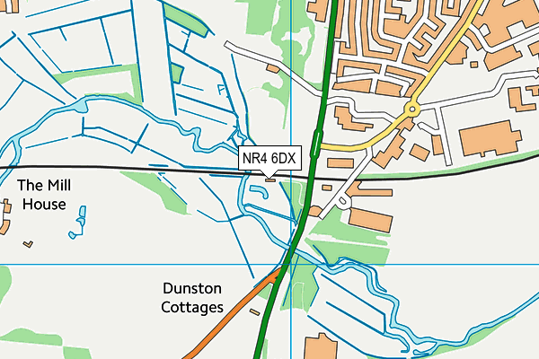 NR4 6DX map - OS VectorMap District (Ordnance Survey) NR4 6DX map - OS VectorMap District (Ordnance Survey)