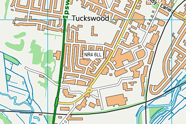 NR4 6LL map - OS VectorMap District (Ordnance Survey)
