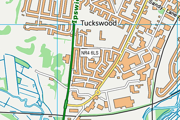 NR4 6LS map - OS VectorMap District (Ordnance Survey)