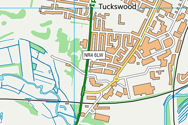 NR4 6LW map - OS VectorMap District (Ordnance Survey)