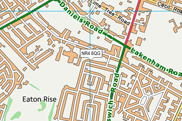 NR4 6QG map - OS VectorMap District (Ordnance Survey) NR4 6QG map - OS VectorMap District (Ordnance Survey)