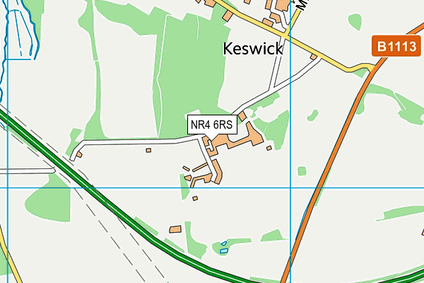 NR4 6RS map - OS VectorMap District (Ordnance Survey)