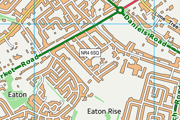 NR4 6SQ map - OS VectorMap District (Ordnance Survey) NR4 6SQ map - OS VectorMap District (Ordnance Survey)