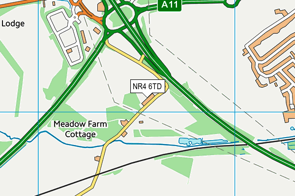 NR4 6TD map - OS VectorMap District (Ordnance Survey)