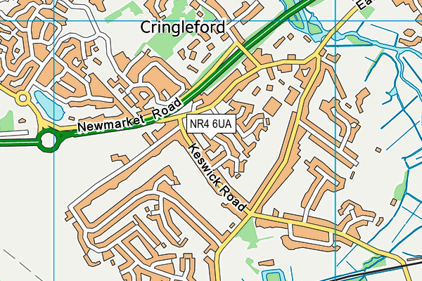 NR4 6UA map - OS VectorMap District (Ordnance Survey)