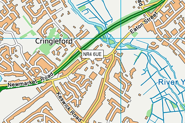 NR4 6UE map - OS VectorMap District (Ordnance Survey)