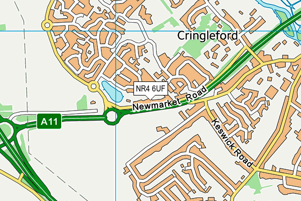 NR4 6UF map - OS VectorMap District (Ordnance Survey)