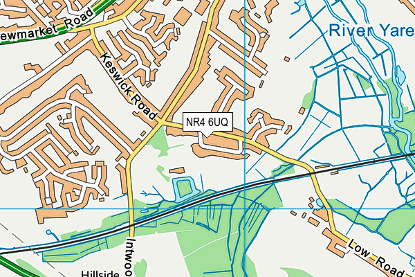 NR4 6UQ map - OS VectorMap District (Ordnance Survey)