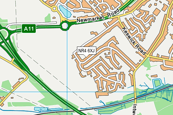 NR4 6XJ map - OS VectorMap District (Ordnance Survey) NR4 6XJ map - OS VectorMap District (Ordnance Survey)