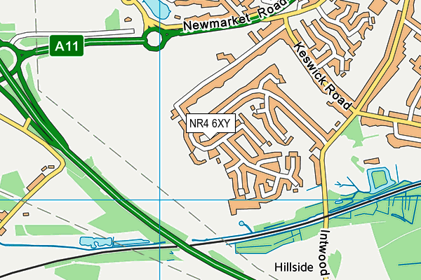 NR4 6XY map - OS VectorMap District (Ordnance Survey)