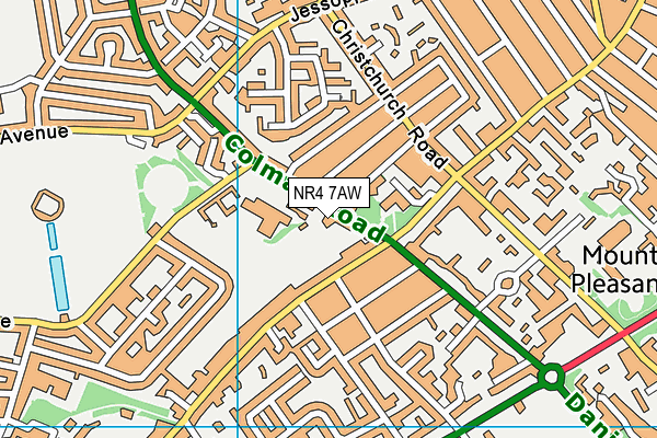 NR4 7AW map - OS VectorMap District (Ordnance Survey) NR4 7AW map - OS VectorMap District (Ordnance Survey)