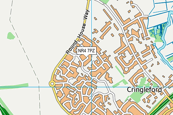 NR4 7PZ map - OS VectorMap District (Ordnance Survey) NR4 7PZ map - OS VectorMap District (Ordnance Survey)
