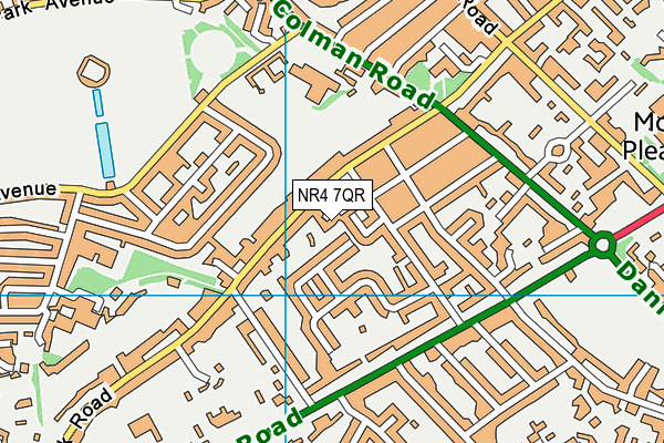 NR4 7QR map - OS VectorMap District (Ordnance Survey) NR4 7QR map - OS VectorMap District (Ordnance Survey)