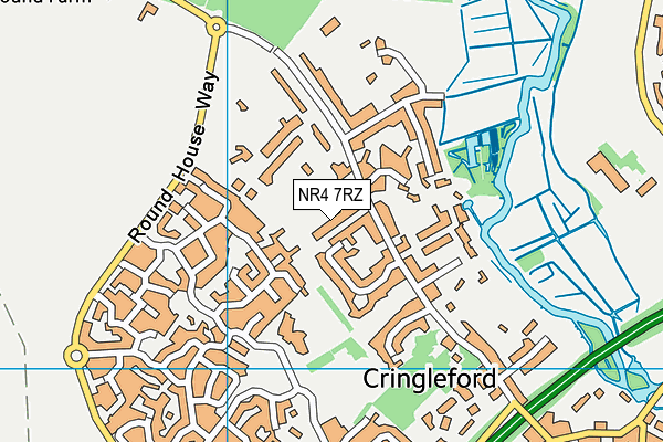 NR4 7RZ map - OS VectorMap District (Ordnance Survey) NR4 7RZ map - OS VectorMap District (Ordnance Survey)