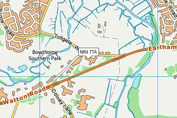 NR4 7TA map - OS VectorMap District (Ordnance Survey) NR4 7TA map - OS VectorMap District (Ordnance Survey)