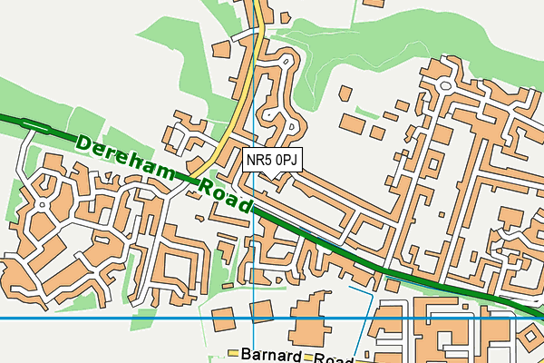 NR5 0PJ map - OS VectorMap District (Ordnance Survey) NR5 0PJ map - OS VectorMap District (Ordnance Survey)