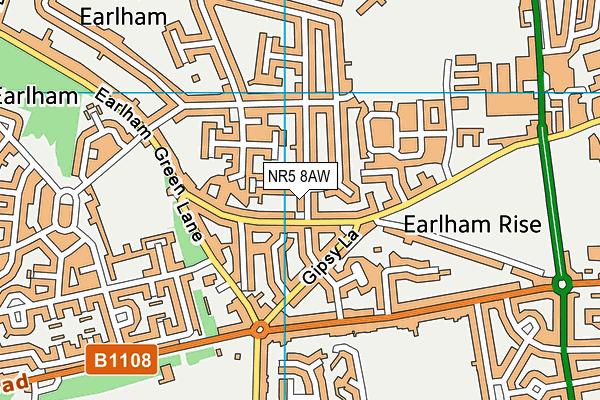 NR5 8AW map - OS VectorMap District (Ordnance Survey) NR5 8AW map - OS VectorMap District (Ordnance Survey)