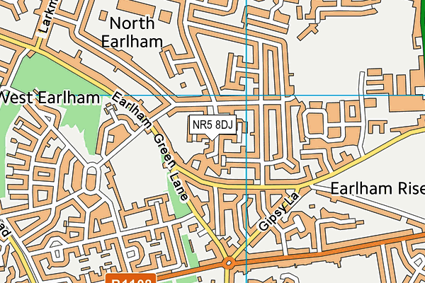 NR5 8DJ map - OS VectorMap District (Ordnance Survey) NR5 8DJ map - OS VectorMap District (Ordnance Survey)
