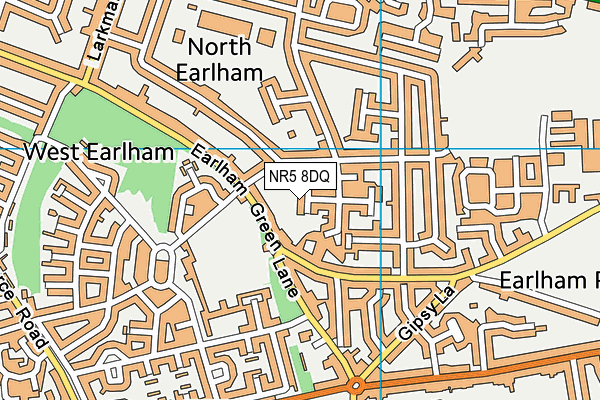NR5 8DQ map - OS VectorMap District (Ordnance Survey)