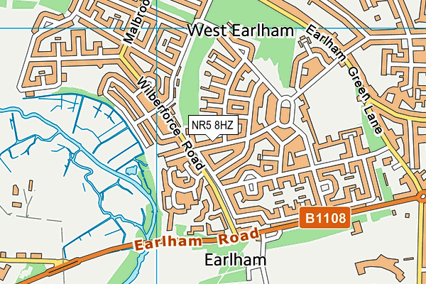 NR5 8HZ map - OS VectorMap District (Ordnance Survey) NR5 8HZ map - OS VectorMap District (Ordnance Survey)