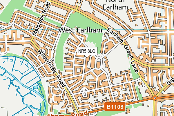 NR5 8LQ map - OS VectorMap District (Ordnance Survey) NR5 8LQ map - OS VectorMap District (Ordnance Survey)