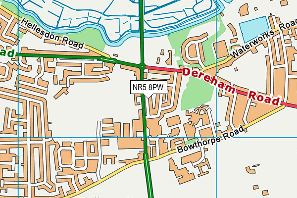 NR5 8PW map - OS VectorMap District (Ordnance Survey) NR5 8PW map - OS VectorMap District (Ordnance Survey)