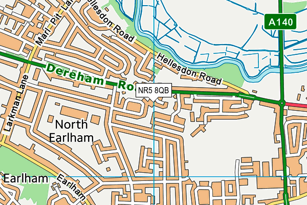 NR5 8QB map - OS VectorMap District (Ordnance Survey) NR5 8QB map - OS VectorMap District (Ordnance Survey)