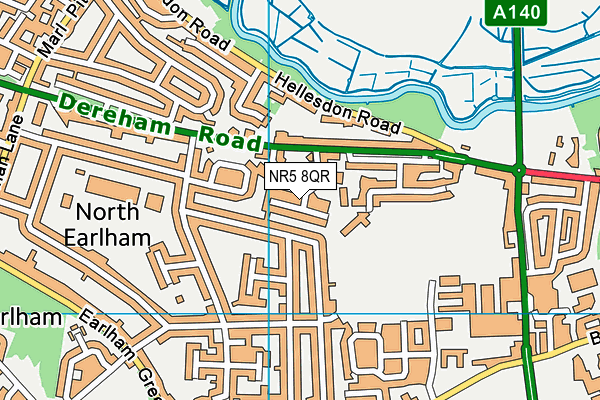 NR5 8QR map - OS VectorMap District (Ordnance Survey)