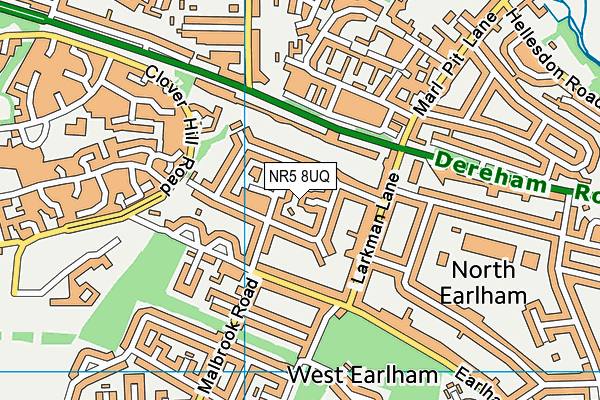 NR5 8UQ map - OS VectorMap District (Ordnance Survey)