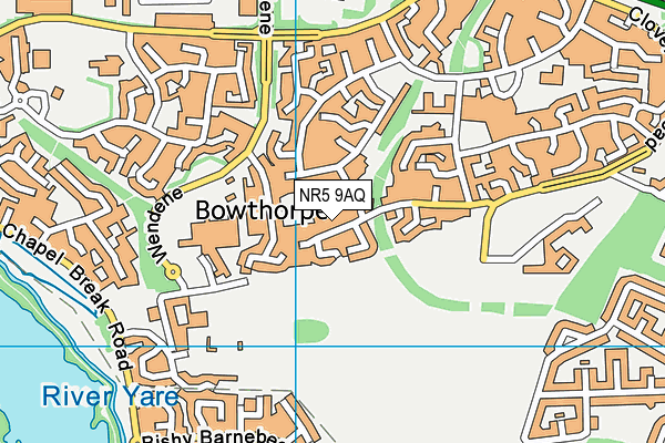 NR5 9AQ map - OS VectorMap District (Ordnance Survey)