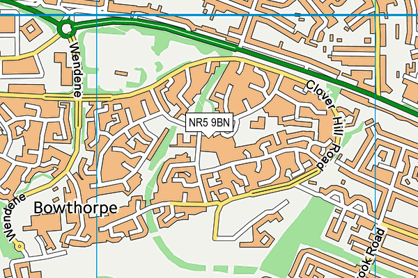 NR5 9BN map - OS VectorMap District (Ordnance Survey) NR5 9BN map - OS VectorMap District (Ordnance Survey)