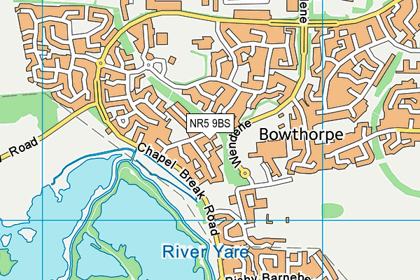 NR5 9BS map - OS VectorMap District (Ordnance Survey) NR5 9BS map - OS VectorMap District (Ordnance Survey)