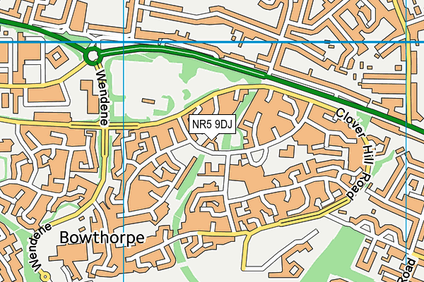 NR5 9DJ map - OS VectorMap District (Ordnance Survey) NR5 9DJ map - OS VectorMap District (Ordnance Survey)