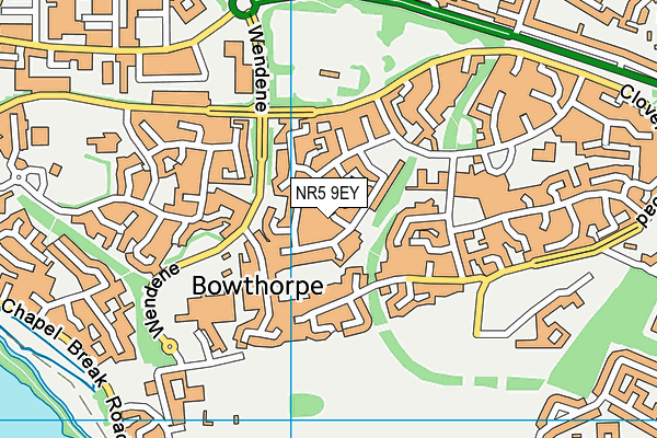 NR5 9EY map - OS VectorMap District (Ordnance Survey) NR5 9EY map - OS VectorMap District (Ordnance Survey)