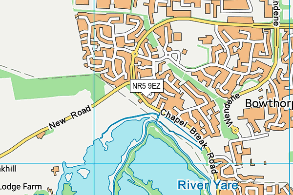 NR5 9EZ map - OS VectorMap District (Ordnance Survey) NR5 9EZ map - OS VectorMap District (Ordnance Survey)