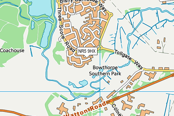 NR5 9HX map - OS VectorMap District (Ordnance Survey)