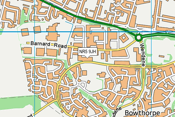 NR5 9JH map - OS VectorMap District (Ordnance Survey) NR5 9JH map - OS VectorMap District (Ordnance Survey)