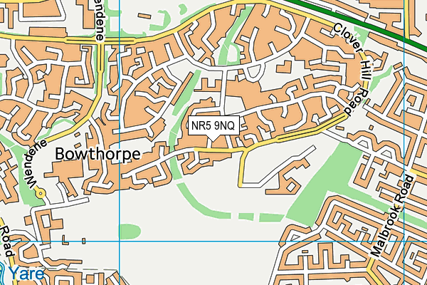 NR5 9NQ map - OS VectorMap District (Ordnance Survey) NR5 9NQ map - OS VectorMap District (Ordnance Survey)