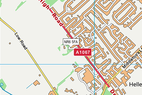 NR6 5FA map - OS VectorMap District (Ordnance Survey) NR6 5FA map - OS VectorMap District (Ordnance Survey)