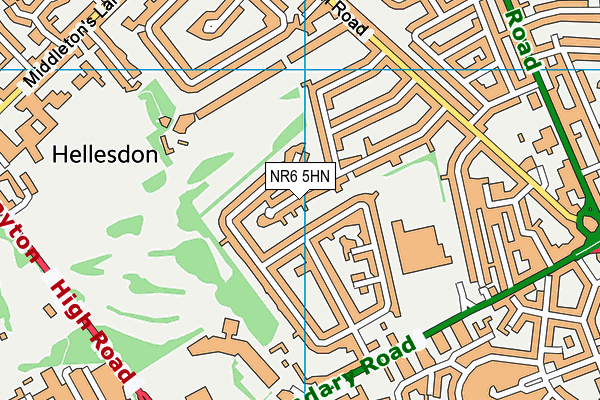 NR6 5HN map - OS VectorMap District (Ordnance Survey) NR6 5HN map - OS VectorMap District (Ordnance Survey)