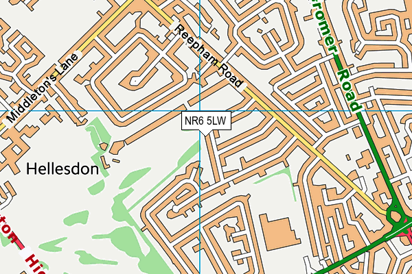 NR6 5LW map - OS VectorMap District (Ordnance Survey) NR6 5LW map - OS VectorMap District (Ordnance Survey)