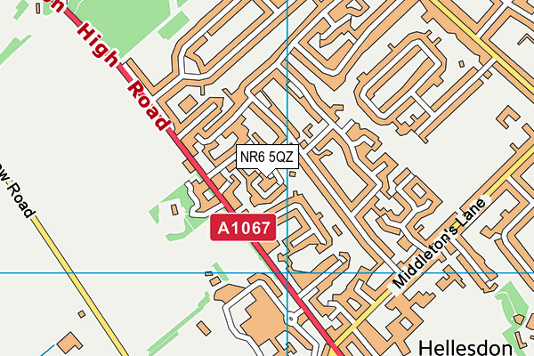 NR6 5QZ map - OS VectorMap District (Ordnance Survey) NR6 5QZ map - OS VectorMap District (Ordnance Survey)