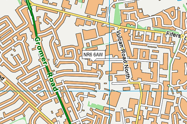 NR6 6AW map - OS VectorMap District (Ordnance Survey) NR6 6AW map - OS VectorMap District (Ordnance Survey)