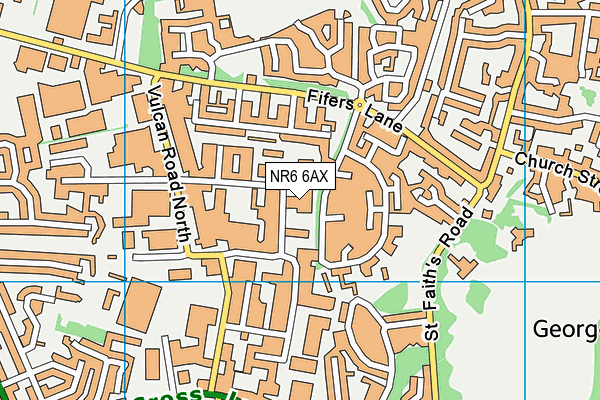 NR6 6AX map - OS VectorMap District (Ordnance Survey) NR6 6AX map - OS VectorMap District (Ordnance Survey)