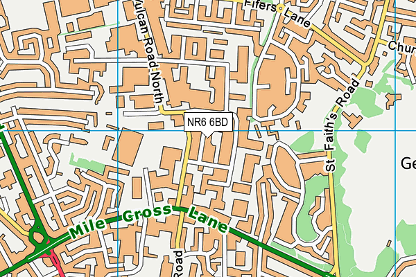 NR6 6BD map - OS VectorMap District (Ordnance Survey) NR6 6BD map - OS VectorMap District (Ordnance Survey)