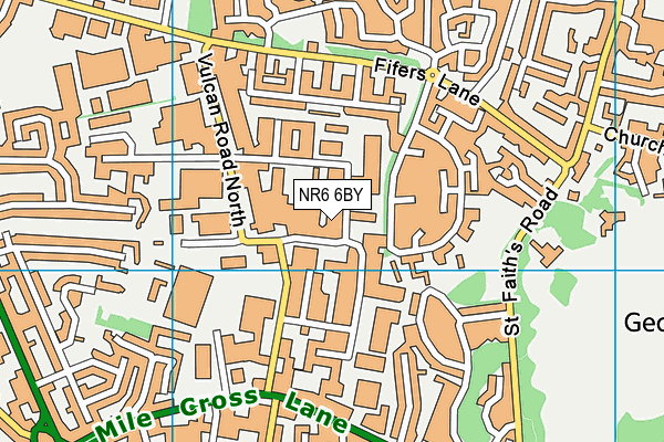 NR6 6BY map - OS VectorMap District (Ordnance Survey) NR6 6BY map - OS VectorMap District (Ordnance Survey)